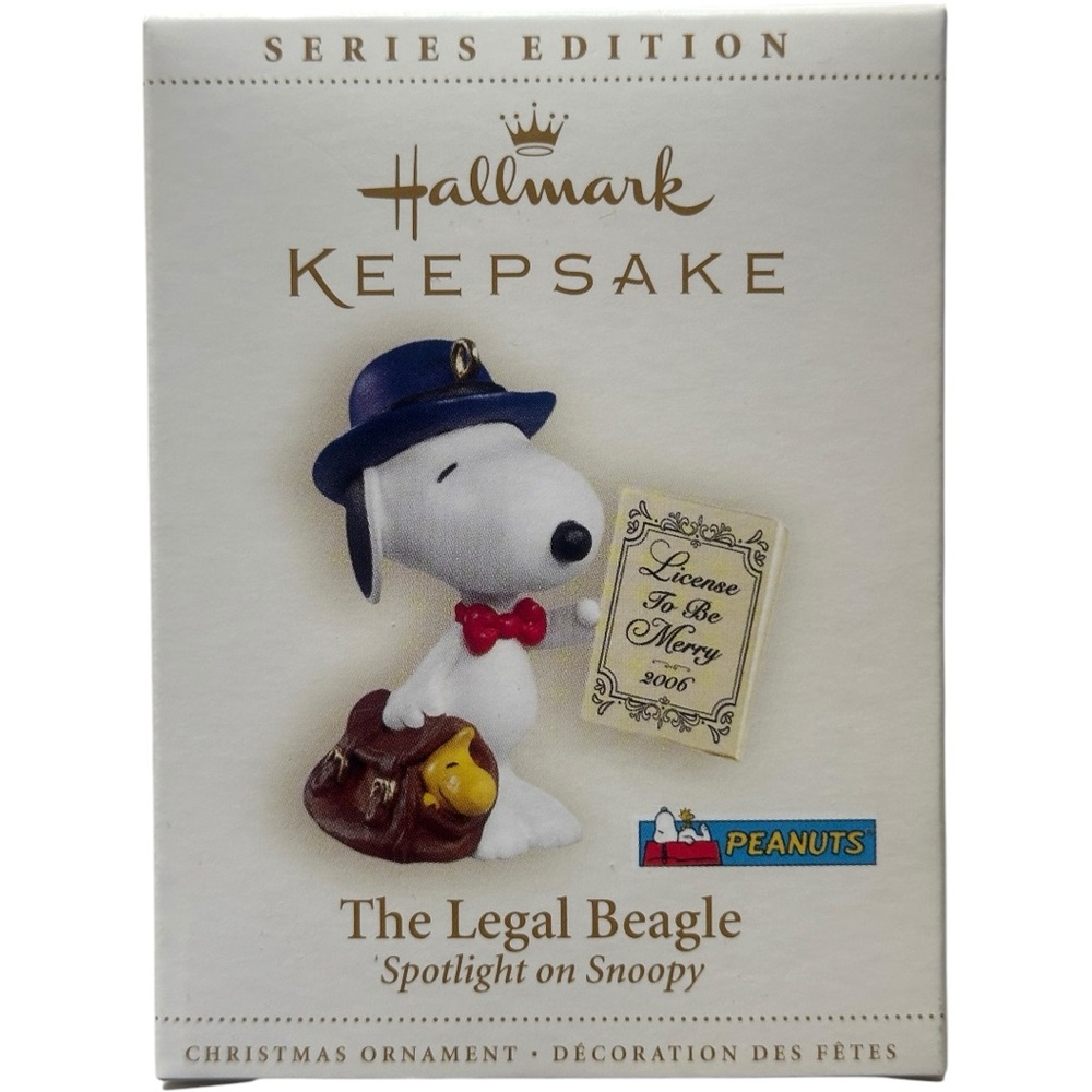 🏛️The Legal Beagle Snoopy Hallmark Ornament - Attorney Gift